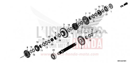 BOITE DE VITESSES (ARBRE INTERMEDIAIRE) (DCT) GL1800DAL de 2020